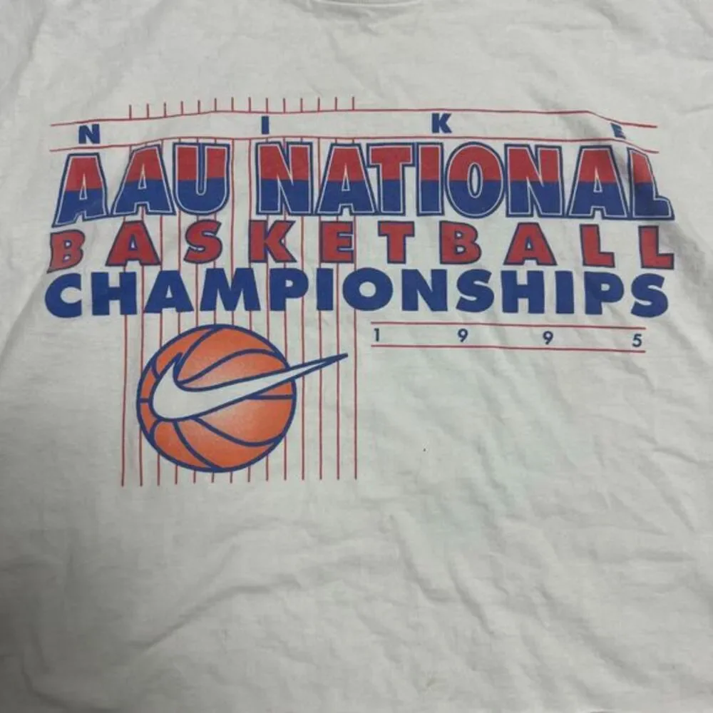 Nike XXL AAU National Basketball Championship 1995‎ Cropped Single Stitch USA